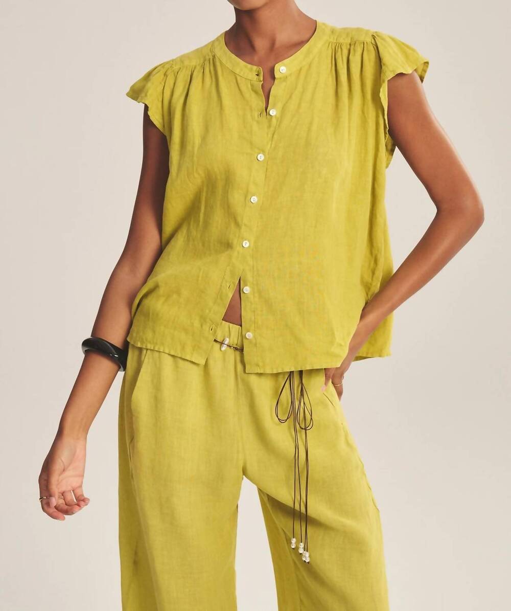 NEW VELVET BY GRAHAM & SPENCER janey tee in citron